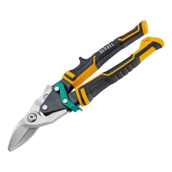 Ножницы по металлу DENZEL 78371, 270 мм, прямой и правый рез, сталь СrMo