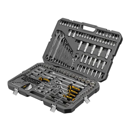 Набор инструментов DENZEL 1/2", 1/4", 3/8", CrV, S2, пластиковый кейс, 216 предметов