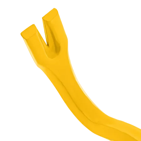 Лом-гвоздодер DENZEL 450 мм, шестигранный 16 мм, окрашенный, сталь 65