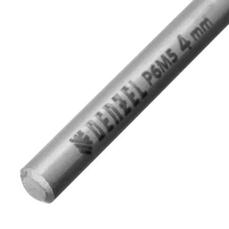 Сверло спиральное по металлу DENZEL 4 x 75 мм, Р6М5, Golden Tip