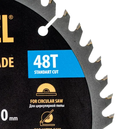 Пильный диск по дереву DENZEL ф200 х 30 мм, 48 зубьев