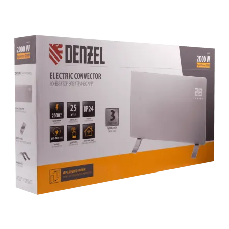 Конвектор электрический DENZEL OptiPrime-2000, Wi-Fi, тачскрин, цифровой термостат, 2000 Вт