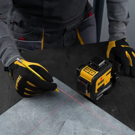 Лазерный уровень DENZEL LX 360-3 Red, 30 м, 635 нм, Li 2800 мАч, 5/8 дюйм