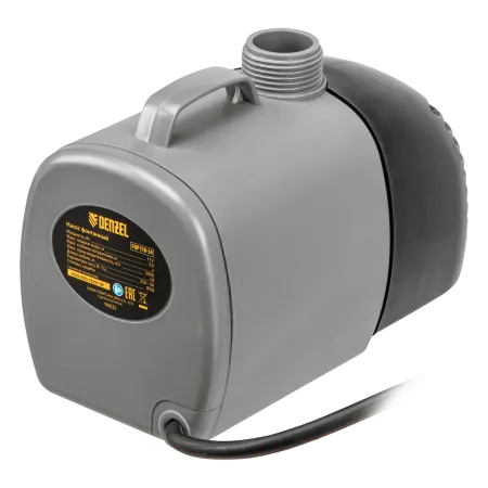 Насос фонтанный DENZEL FNP110-34, 112 Вт, подъем 3,4 м, 3400 л/ч, колокольчик/каскад/гейзер