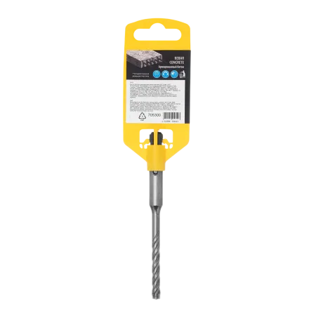 Бур по бетону DENZEL, цельная крестовая пластина, 6x115 мм, SDS PLUS