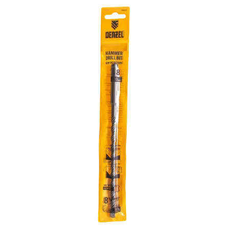 Бур по бетону DENZEL 705013, 8 x 210 мм, двойная спираль, три пылеотводящие кромки