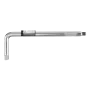 Вороток Г-образный DENZEL 450*150 мм, квадрат 3/4", CrV, матовый хром