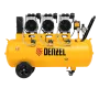 Компрессор безмасляный, малошумный DENZEL DLS 3300/100, 3300 Вт,3x1100, 100 л, 570 л/мин ,блок управления