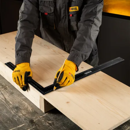 Угольник DENZEL 400 х 600 мм, алюминиевый, лазерная гравировка