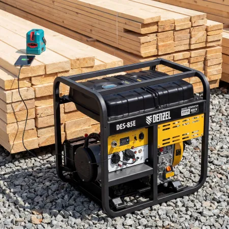 Генератор дизельный DENZEL DES-85E, 8,5 кВт, 230 В, 16 л, электростартер