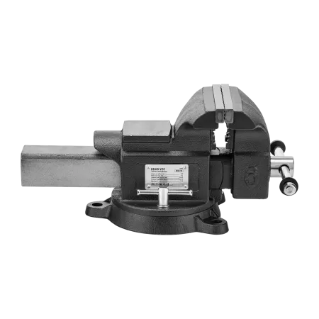 Тиски слесарные DENZEL BVH-150, 150 мм, поворотные, стальная направляющая, с наковальней