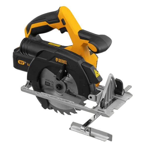 Пила циркулярная аккумуляторная бесщет. DENZEL CCS-165, 18В Li-Ion