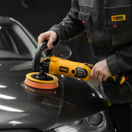 Машина полировальная DENZEL CP-180, 1400 Вт, 180 мм, 0-3000 об/мин