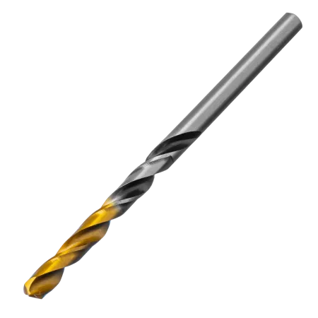 Сверло спиральное по металлу DENZEL 4,5 x 80 мм, Р6М5, Golden Tip, многогранная заточка