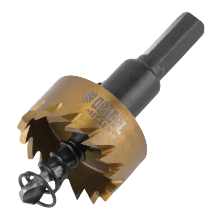 Коронка по металлу DENZEL 724106, 28 мм, HSS, нитридтитановое покрытие