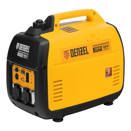 Инверторный генератор DENZEL GT-2200iS, 2.2 кВт, 230 В, бак 4 л, ручной старт