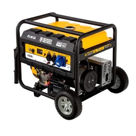 Генератор бензиновый DENZEL PS 90 EA, 9.0 кВт, 230В, 25 л, электростартер