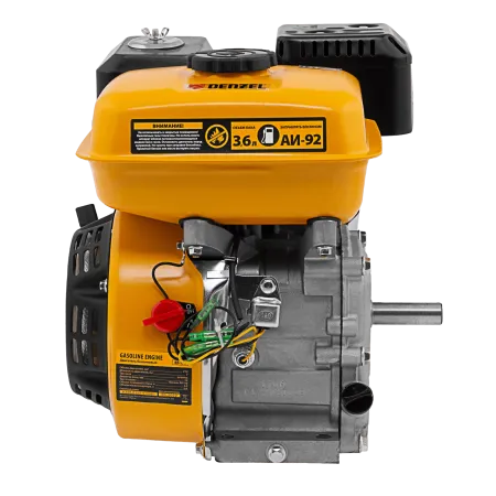 Двигатель бензиновый RX-17K, 7 л.с., 212 см3, горизонтальный вал шпонка 19 мм Denzel