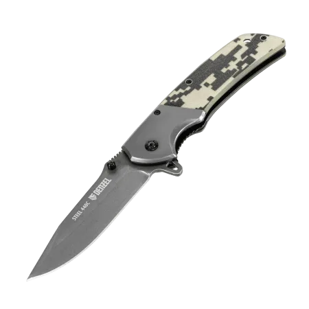 Нож складной DENZEL многоцелевой, системы Liner-Lock, с накладкой G10 на классической рукоятке