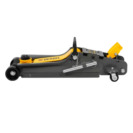 Домкрат гидравлический подкатной с фиксатором DENZEL 2,5 т, 85-385 мм