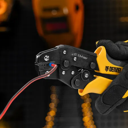 Клещи для обжима наконечников штыревых DENZEL НШВ, НШВИ, НШВИ-2, 0,5-4 мм2