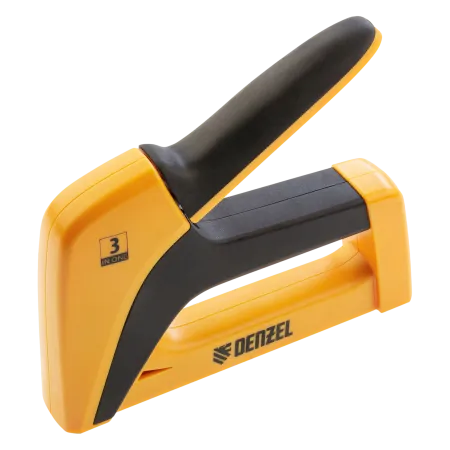 Мебельный степлер DENZEL 40210, пластиковый корпус, тип скобы: 13, 53, 300, 6-14 мм