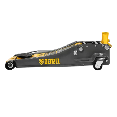 Домкрат гидравлический подкатной DENZEL 3 т, 75-500 мм, быстрый подъем, низкий подхват, проф.