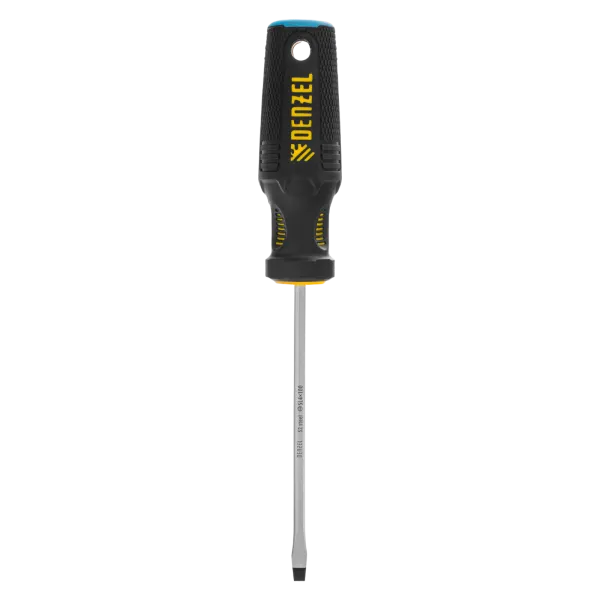 Отвертка DENZEL SL4х100 мм, S2, 3к рукоятка