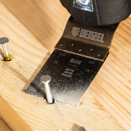 Насадка для МФИ DENZEL 782305 режущая пазовая прямая, BiM, по металлу и дереву, 33 x 1.4 мм