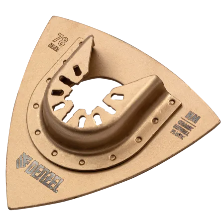 Насадка для МФИ DENZEL 782323 шлифовальная дельтавидная, HM, по плитке и дереву, 78 мм