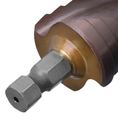 Сверло ступенчатое DENZEL, 4-6-8-10-12-14-16-18-20-22-24-26-28-30-32 мм, Р6М5К5, 6-гр. хвостовик