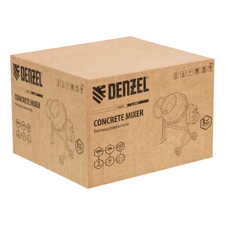Бетоносмеситель DENZEL B-200, 1000 Вт, 200 л