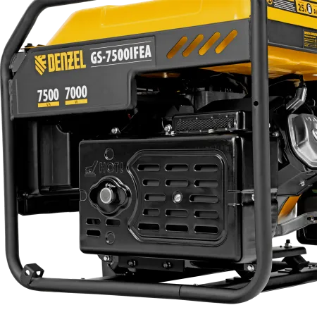Генератор инверторный DENZEL GS-7500iFEA, 7,5 кВт, 230 В, открытый корпус, электростартер, ATS