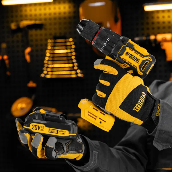 Дрель-шуруповерт аккумуляторная ударная бесщет. DENZEL CIDH-BL-20, Li-Ion, 20 В