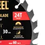 Пильный диск по дереву DENZEL ф190 х 30 мм, 24 зубьев, тонкий
