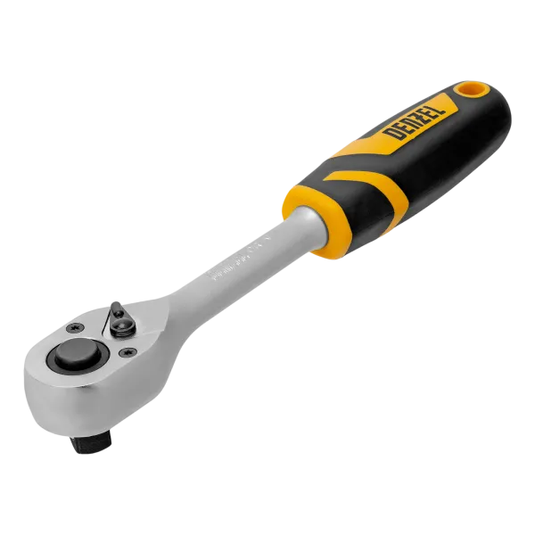 Ключ-трещотка DENZEL 1/2", 90 зубьев, с быстрым сбросом, CrV