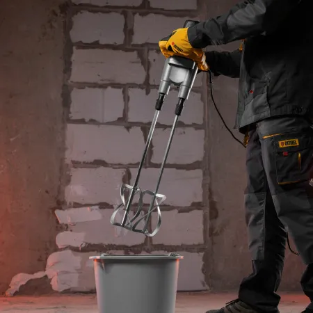 Миксер строительный DENZEL EM-2-1600, 1600 Вт, 200-480/250-680 об/мин