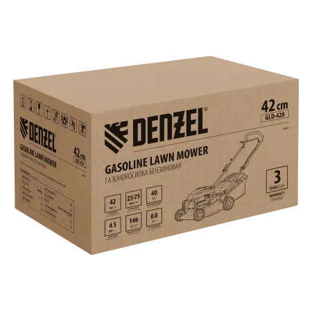 Газонокосилка бензиновая DENZEL GLD-420, 146 см3, ширина 42 см