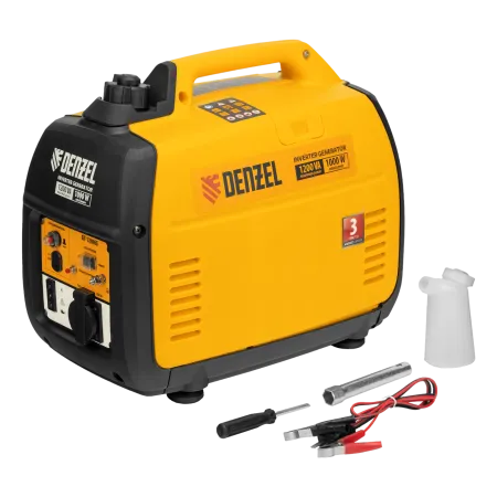 Инверторный генератор DENZEL GT-1200iS, 1.2 кВт, 230 В, бак 2.4 л, ручной старт