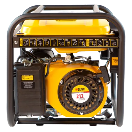Генератор бензиновый DENZEL PS 25, 2.5 кВт, 230 В, 15 л, ручной старт