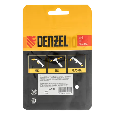 Сопло газовое DENZEL d12, длина 53м, 2 шт для MIG горелки тип 15
