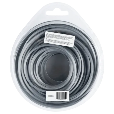 Леска для триммера DENZEL армированная алюминием квадратная, 2,7мм х 15м, блистер ALUFLEX