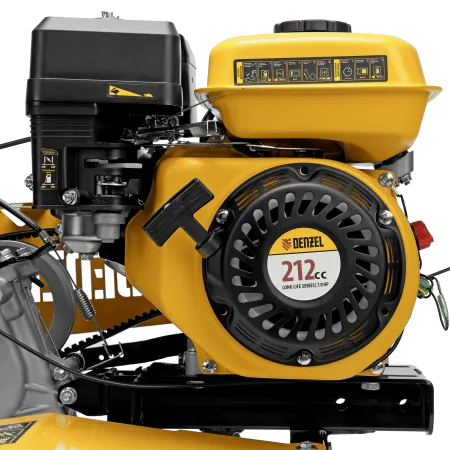 Мотоблок DENZEL DPT-170SB, 7 л.с., ремен.сцеп, фрез 3х4, ШОМ, без колес, передачи 2В/1Н