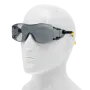 Очки защитные DENZEL открытые, поликарбонатные, увеличенная дымчатая линза, регулируемые дужки