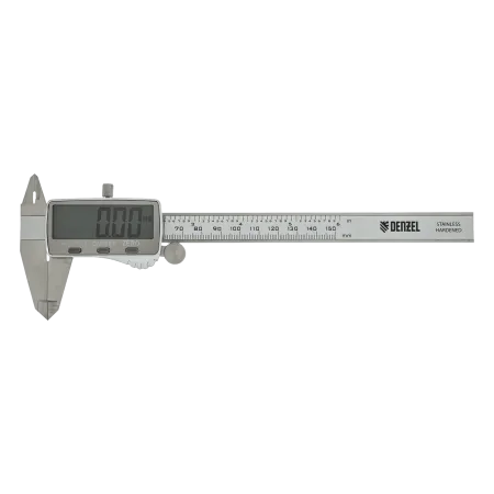 Штангенциркуль DENZEL 150 мм, электронный, большой дисплей, с глубиномером