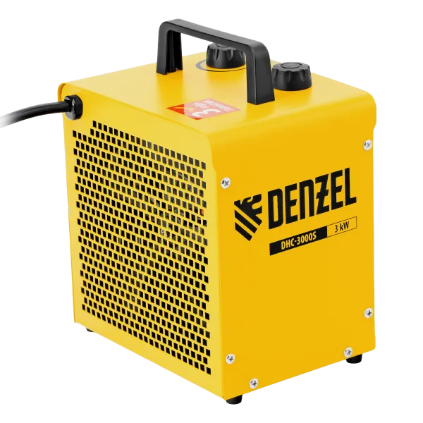 Тепловая пушка керамическая DENZEL DHC-3000S, квадратная, 230 В, 1,5/3 кВт