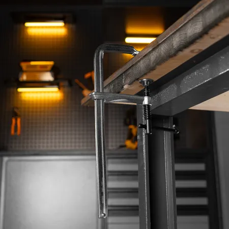 Струбцина DENZEL F-образная, 120x300мм, кованая