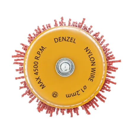 Щетка для дрели DENZEL, 65 мм, Чашка, со шпилькой, нейлоновая щетина
