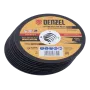 Круг отрезной по металлу DENZEL 125 х 1,0 х 22,2 мм, WA60TBF, в метал.банке, 10 шт.