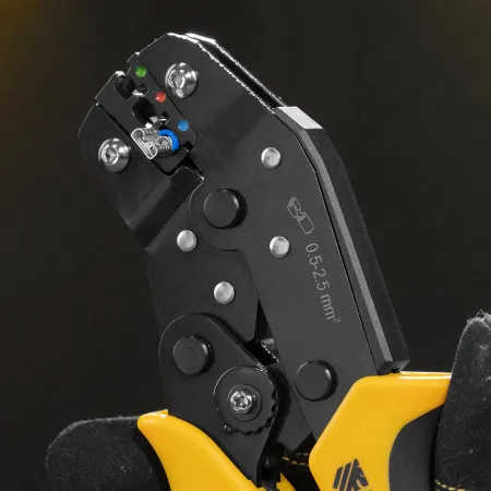 Клещи для обжима изолир. наконечников DENZEL НКИ и НВИ, разъемов РПИ, гильз ГСИ, 0,5 - 2,5 мм2